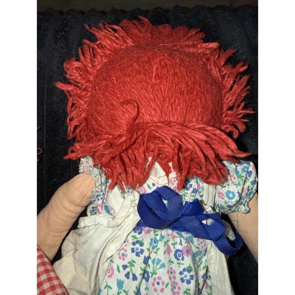 Vintage Raggedy Ann & Andy‎ Dolls Rag Doll Kinckerbocker Toy Co - Stains